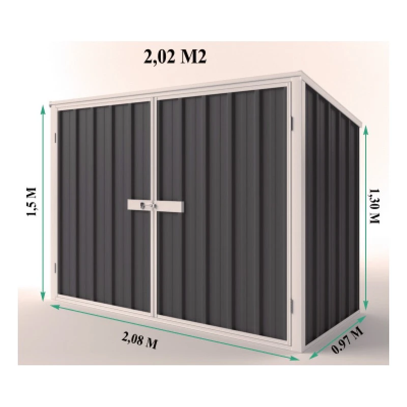 Abri De Jardin En Métal Colorbond Gris 2,02m² Bikestore EASYSHED 3 Abri De Jardin En Métal Colorbond Gris 2,02m² Bikestore EASYSHED – Image 3