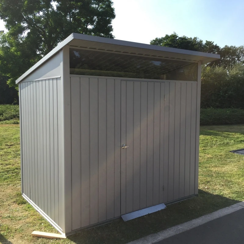 Abri De Jardin En Métal Gris 3,92m² + Kit D'ancrage + Kit De Fondation DURAMAX 1 Abri De Jardin En Métal Gris 3,92m² + Kit D'ancrage + Kit De Fondation DURAMAX