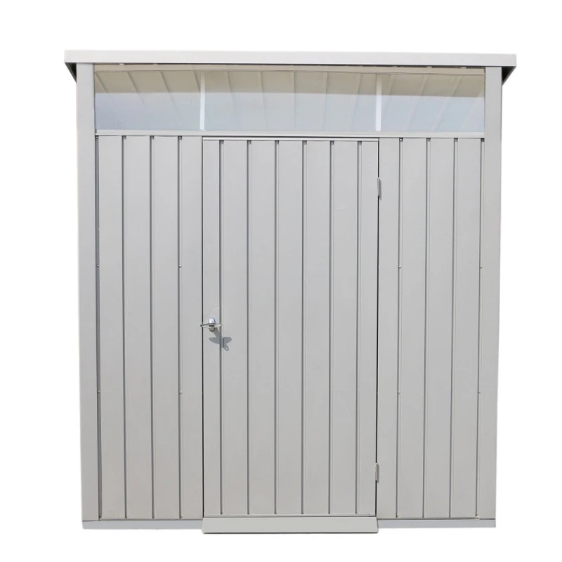 Abri De Jardin En Métal Gris 3,92m² + Kit D'ancrage + Kit De Fondation DURAMAX 4 Abri De Jardin En Métal Gris 3,92m² + Kit D'ancrage + Kit De Fondation DURAMAX – Image 4