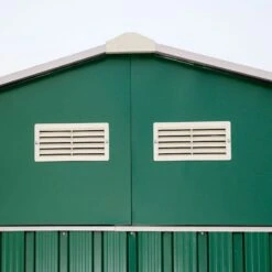 Abri De Jardin En Métal Vert Pin 4,78m² - DURAMAX + Kit D'ancrage -Jardin Extérieur Boutique abri de jardin en metal vert pin 478m duramax 3