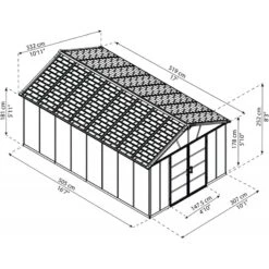 Abri De Jardin En Polycarbonate 17,2m² Sans Plancher YUKON - Palram - Canopia -Jardin Extérieur Boutique abri de jardin en polycarbonate 172m sans plancher yukon palram 2