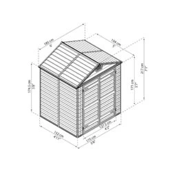Abri De Jardin En Polycarbonate 2,65m² Skylight Amber - Palram - Canopia -Jardin Extérieur Boutique abri de jardin en polycarbonate 265m skylight amber palram 2