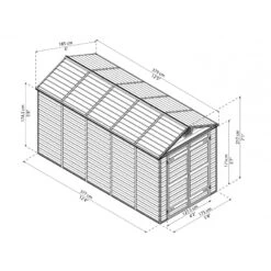Abri De Jardin En Polycarbonate 6,59m² Skylight Amber - Palram - Canopia -Jardin Extérieur Boutique abri de jardin en polycarbonate 659m skylight amber palram 4