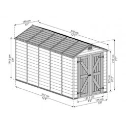Abri De Jardin En Polycarbonate 6,59m² Skylight Deco - Palram - Canopia -Jardin Extérieur Boutique abri de jardin en polycarbonate 659m skylight deco palram 2