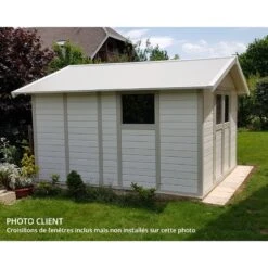 Abri De Jardin En PVC 11,2m² DECO Blanc Et Gris Vert Grosfillex + Kit Ancrage Offert 8 Abri De Jardin En PVC 11,2m² DECO Blanc Et Gris Vert Grosfillex + Kit Ancrage Offert -Jardin Extérieur Boutique abri de jardin en pvc 112m deco blanc et gris vert grosfillex 2