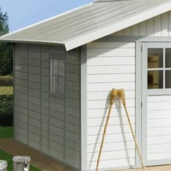 Abri De Jardin En PVC 11,2m² DECO Blanc Et Gris Vert Grosfillex + Kit Ancrage Offert 9 Abri De Jardin En PVC 11,2m² DECO Blanc Et Gris Vert Grosfillex + Kit Ancrage Offert -Jardin Extérieur Boutique abri de jardin en pvc 112m deco blanc et gris vert grosfillex 3