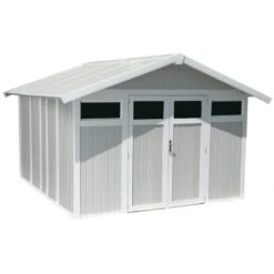 Abri De Jardin En PVC 11,2m² UTILITY Blanc Et Gris Bleu Grosfillex + Kit Ancrage Offert 10 Abri De Jardin En PVC 11,2m² UTILITY Blanc Et Gris Bleu Grosfillex + Kit Ancrage Offert -Jardin Extérieur Boutique abri de jardin en pvc 112m utility blanc et gris bleu grosfillex 4