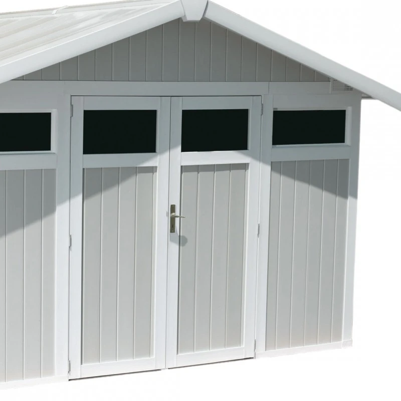 Abri De Jardin En PVC 11,2m² UTILITY Blanc Et Gris Bleu Grosfillex + Kit Ancrage Offert 6 Abri De Jardin En PVC 11,2m² UTILITY Blanc Et Gris Bleu Grosfillex + Kit Ancrage Offert – Image 6