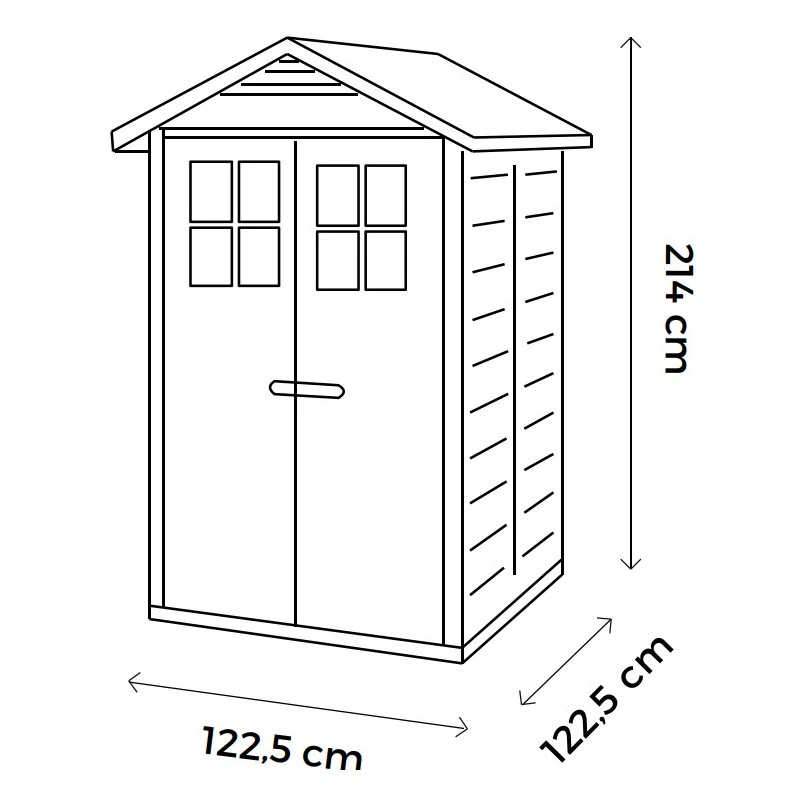 Abri De Jardin En PVC 1,97m² Avec Plancher Evo Tuscany 120 – Garofalo 2 Abri De Jardin En PVC 1,97m² Avec Plancher Evo Tuscany 120 – Garofalo – Image 2