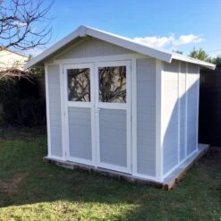 Abri De Jardin En PVC 4,9m² DECO Gris Clair Et Blanc Grosfillex + Kit Ancrage Offert 10 Abri De Jardin En PVC 4,9m² DECO Gris Clair Et Blanc Grosfillex + Kit Ancrage Offert -Jardin Extérieur Boutique abri de jardin en pvc 49m gris clair et blanc grosfillex 4