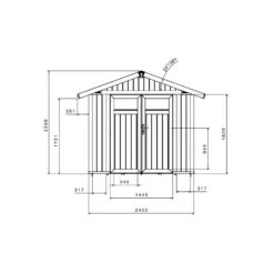 Abri De Jardin En PVC 4,9m² UTILITY Blanc Et Gris Bleu Grosfillex + Kit Ancrage Offert -Jardin Extérieur Boutique abri de jardin en pvc 49m utility blanc et gris bleu grosfillex 2