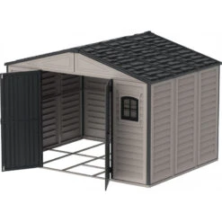 Abri De Jardin En PVC 8,05m² DarkGrey Premium + Kit De Fondation DURAMAX -Jardin Extérieur Boutique abri de jardin en pvc 805m darkgrey premium duramax kit de fondation 2