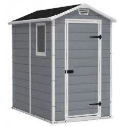 Abri De Jardin En Résine 2,5m² Premium 46 S Gris Clair + Plancher - Keter -Jardin Extérieur Boutique abri de jardin en resine 25m premium 46 s gris clair plancher keter 2