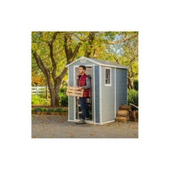 Abri De Jardin En Résine 2,5m² Premium 46 S Gris Clair + Plancher - Keter