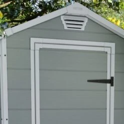 Abri De Jardin En Résine 2,5m² Premium 46 S Gris Clair + Plancher - Keter -Jardin Extérieur Boutique abri de jardin en resine 25m premium 46 s gris clair plancher keter 4