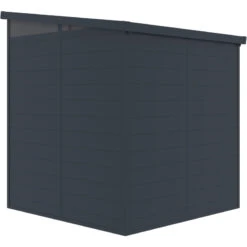 Abri De Jardin En Résine 3,24m² Anthracite Toit Monopente Skylight + Plancher - Jobu -Jardin Extérieur Boutique abri de jardin en resine 324m anthracite toit monopente skylight plancher jobu 4