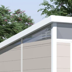 Abri De Jardin En Résine 3,24m² Beige Toit Monopente Skylight + Plancher - Jobu -Jardin Extérieur Boutique abri de jardin en resine 324m beige toit monopente skylight plancher jobu 2