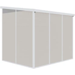 Abri De Jardin En Résine 4,10m² Beige Toit Monopente Skylight + Plancher - Jobu 9 Abri De Jardin En Résine 4,10m² Beige Toit Monopente Skylight + Plancher - Jobu -Jardin Extérieur Boutique abri de jardin en resine 410m beige toit monopente skylight plancher jobu 3