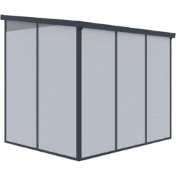 Abri De Jardin En Résine 4,10m² Gris Clair Toit Monopente Skylight + Plancher - Jobu 8 Abri De Jardin En Résine 4,10m² Gris Clair Toit Monopente Skylight + Plancher - Jobu -Jardin Extérieur Boutique abri de jardin en resine 410m gris clair toit monopente skylight plancher jobu 2