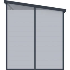 Abri De Jardin En Résine 4,10m² Gris Clair Toit Monopente Skylight + Plancher - Jobu 9 Abri De Jardin En Résine 4,10m² Gris Clair Toit Monopente Skylight + Plancher - Jobu -Jardin Extérieur Boutique abri de jardin en resine 410m gris clair toit monopente skylight plancher jobu 3