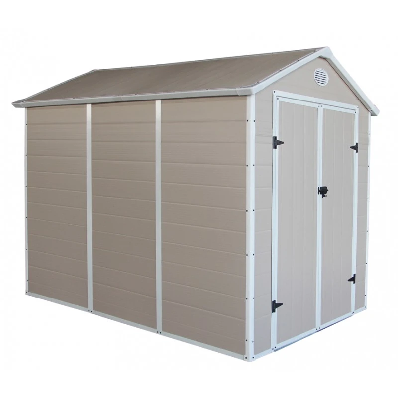 Abri De Jardin En Résine Beige 5,32m² + Kit De Fondation - JOBU 1 Abri De Jardin En Résine Beige 5,32m² + Kit De Fondation - JOBU
