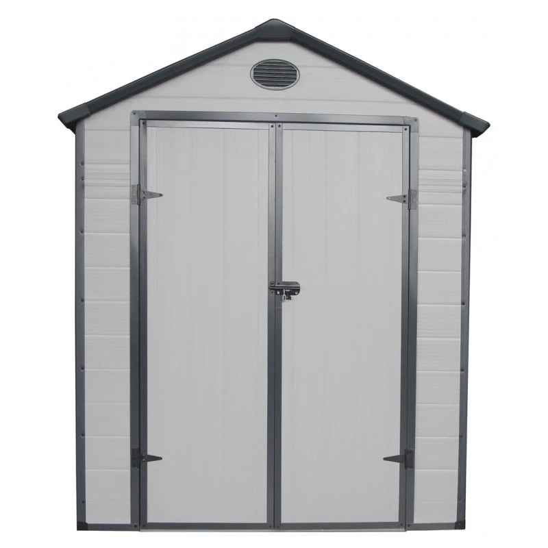 Abri De Jardin En Résine Gris 5,32m² + Kit De Fondation - JOBU 3 Abri De Jardin En Résine Gris 5,32m² + Kit De Fondation - JOBU – Image 3