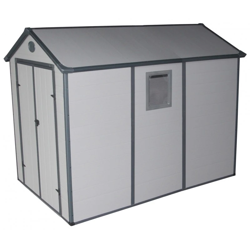 Abri De Jardin En Résine Gris 5,32m² + Kit De Fondation - JOBU 4 Abri De Jardin En Résine Gris 5,32m² + Kit De Fondation - JOBU – Image 4