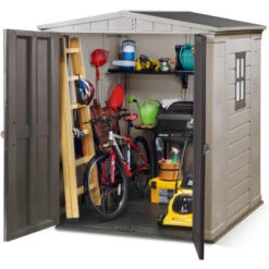 Abri De Jardin En Résine Sydney 3,48m² + Plancher Keter -Jardin Extérieur Boutique abri de jardin en resine sydney 348m plancher keter 4