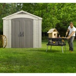 Abri De Jardin En Résine Sydney 6,32m² + Plancher Keter -Jardin Extérieur Boutique abri de jardin en resine sydney 632m plancher keter 2