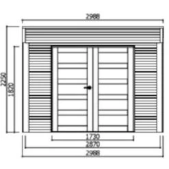 Abri De Jardin Matera 17,04m² En Bois Traité Autoclave 19mm Avec Terrasse Couverte - SOLID -Jardin Extérieur Boutique abri de jardin matera 1704m en bois traite autoclave 19mm avec terrasse couverte solid 2