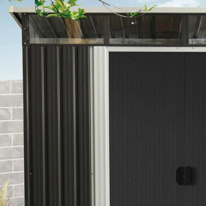 Abri De Jardin Métal 5,64m² Skylight Anthracite + Kit D'ancrage X-METAL 3 Abri De Jardin Métal 5,64m² Skylight Anthracite + Kit D'ancrage X-METAL – Image 3