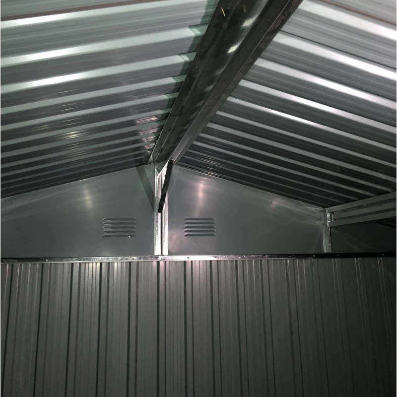 Abri De Jardin Métal 7,15m² WoodTouch Beige + Kit D'ancrage X-METAL 4 Abri De Jardin Métal 7,15m² WoodTouch Beige + Kit D'ancrage X-METAL – Image 4