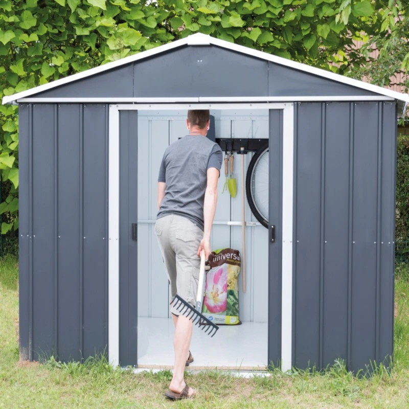 Abri De Jardin Métal Anthracite 2,77m² + Kit D'ancrage Inclus - YARDMASTER 1 Abri De Jardin Métal Anthracite 2,77m² + Kit D'ancrage Inclus - YARDMASTER
