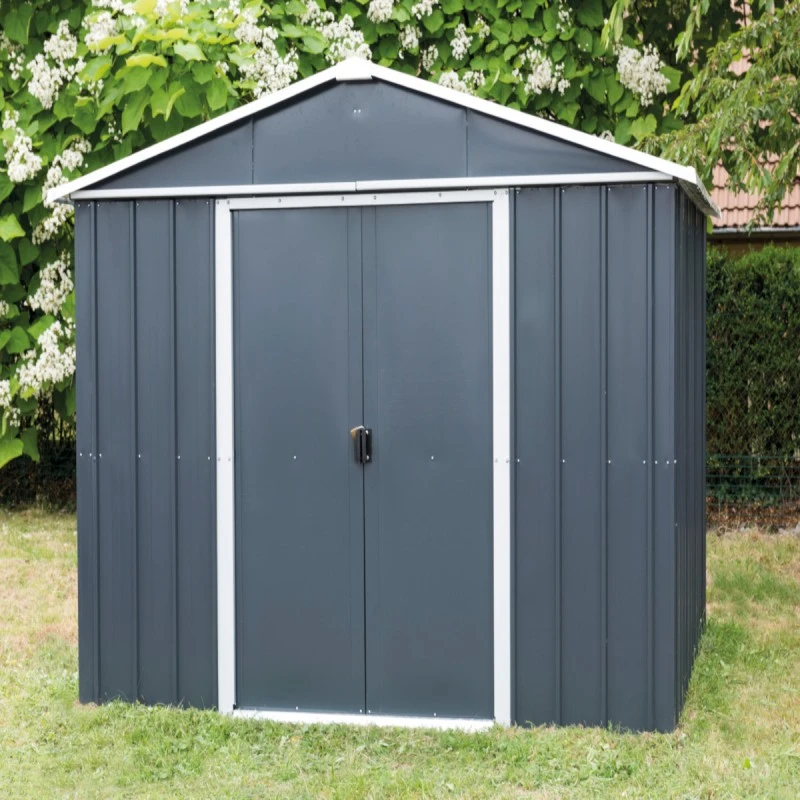 Abri De Jardin Métal Anthracite 7,18m² + Kit D'ancrage Inclus - YARDMASTER 4 Abri De Jardin Métal Anthracite 7,18m² + Kit D'ancrage Inclus - YARDMASTER – Image 4