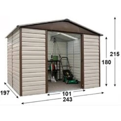 Abri De Jardin Métal Beige Et Marron 4,79m² + Kit D'ancrage Inclus - YARDMASTER 9 Abri De Jardin Métal Beige Et Marron 4,79m² + Kit D'ancrage Inclus - YARDMASTER -Jardin Extérieur Boutique abri de jardin metal beige et marron 479m kit d ancrage inclus yardmaster 3