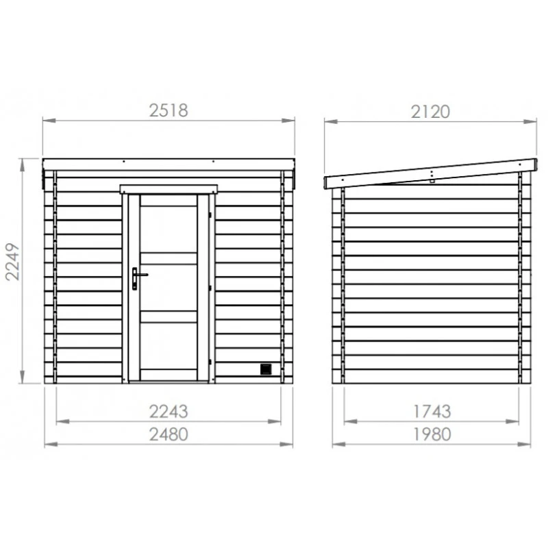 Abri De Jardin Moderne En Bois Traité Autoclave 3,9m² - Madriers 28mm - Nicia - Forest Style 5 Abri De Jardin Moderne En Bois Traité Autoclave 3,9m² - Madriers 28mm - Nicia - Forest Style – Image 5