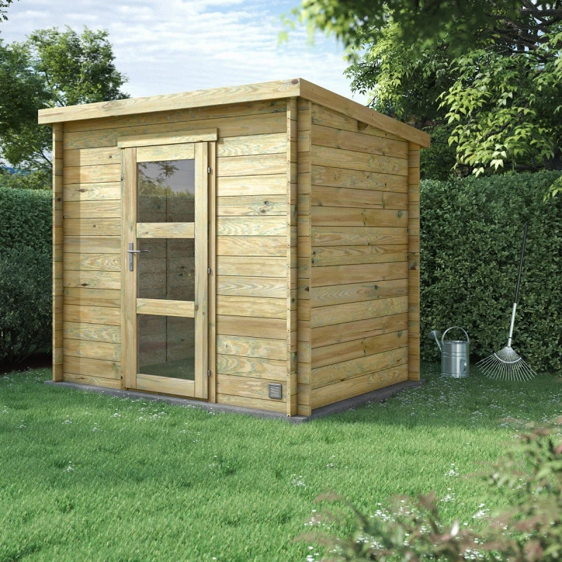 Abri De Jardin Moderne En Bois Traité Autoclave 3,9m² - Madriers 28mm - Nicia - Forest Style 1 Abri De Jardin Moderne En Bois Traité Autoclave 3,9m² - Madriers 28mm - Nicia - Forest Style