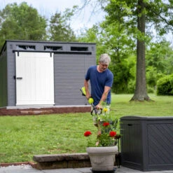 Abri De Jardin Polyéthylène 25mm Gris Foncé 7,30m² Modern + Plancher - SUNCAST 8 Abri De Jardin Polyéthylène 25mm Gris Foncé 7,30m² Modern + Plancher - SUNCAST -Jardin Extérieur Boutique abri de jardin polyethylene 25mm gris fonce 730m modern plancher suncast 2