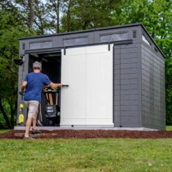 Abri De Jardin Polyéthylène 25mm Gris Foncé 7,30m² Modern + Plancher - SUNCAST 9 Abri De Jardin Polyéthylène 25mm Gris Foncé 7,30m² Modern + Plancher - SUNCAST -Jardin Extérieur Boutique abri de jardin polyethylene 25mm gris fonce 730m modern plancher suncast 3