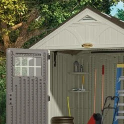 Abri De Jardin Polyéthylène 35mm 5,53m² Woodgrain + Plancher SUNCAST -Jardin Extérieur Boutique abri de jardin polyethylene 35mm 553m woodgrain plancher suncast 5