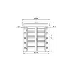 Abri De Jardin Skur 1 2,19m² + Plancher Traité Peint Gris Baltic -Jardin Extérieur Boutique abri de jardin skur 1 219m plancher traite peint gris baltic 4