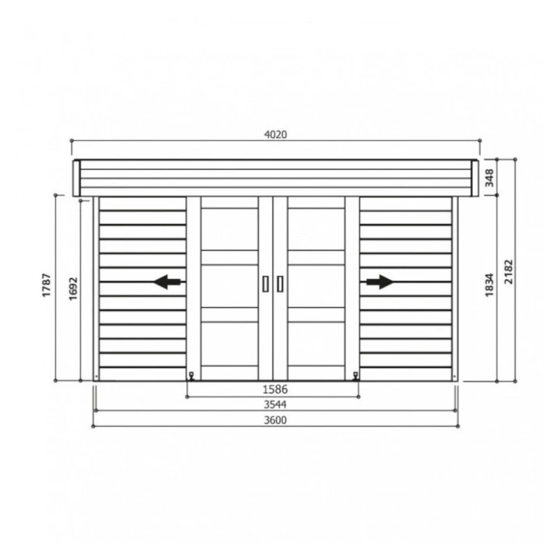 Abri De Jardin Stockholm 11,42m² En Bois Massif 28mm Avec Double Porte - SOLID 3 Abri De Jardin Stockholm 11,42m² En Bois Massif 28mm Avec Double Porte - SOLID – Image 3