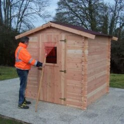 Abri De Jardin En Douglas DUBLIN 4,28m² Madriers 28mm + Couverture Onduline - HABRITA -Jardin Extérieur Boutique abri dublin 428m en madriers douglas 28mm sans plancher habrita 2