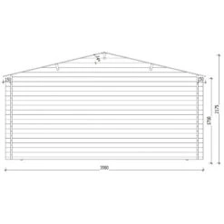 Abri En Bois Massif 12m² PRIMO 28mm Traité Teinté Marron Gardy Shelter -Jardin Extérieur Boutique abri en bois massif 12m primo 28mm traite teinte marron gardy shelter 4