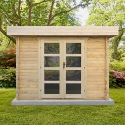 Abri En Bois Massif 9m² MODERNE - Madriers 28mm Gardy Shelter -Jardin Extérieur Boutique abri en bois massif 9m moderne madriers 28mm gardy shelter 2