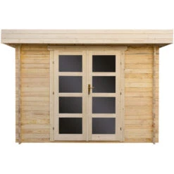 Abri En Bois Massif 9m² MODERNE - Madriers 28mm Gardy Shelter -Jardin Extérieur Boutique abri en bois massif 9m moderne madriers 28mm gardy shelter 5