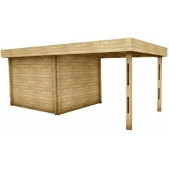 Abri En Bois Massif 9m² MODERNE + Terrasse 7m² Gardy Shelter 8 Abri En Bois Massif 9m² MODERNE + Terrasse 7m² Gardy Shelter -Jardin Extérieur Boutique abri en bois massif 9m moderne terrasse 7m gardy shelter 2