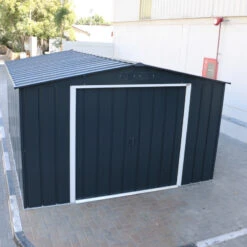 Abri En Métal Parois Hautes Anthracite Colussus 11,69m² DURAMAX + Kit Ancrage -Jardin Extérieur Boutique abri en metal parois hautes anthracite colussus 1169m duramax kit ancrage 3