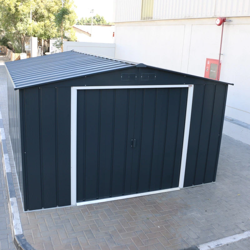Abri En Métal Parois Hautes Anthracite Colussus 9,74m² DURAMAX + Kit Ancrage 4 Abri En Métal Parois Hautes Anthracite Colussus 9,74m² DURAMAX + Kit Ancrage – Image 4