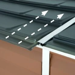 Abri En Polycarbonate 2,06m² Monopente Skylight Amber - Palram - Canopia -Jardin Extérieur Boutique abri en polycarbonate 206m monopente skylight amber palram 4